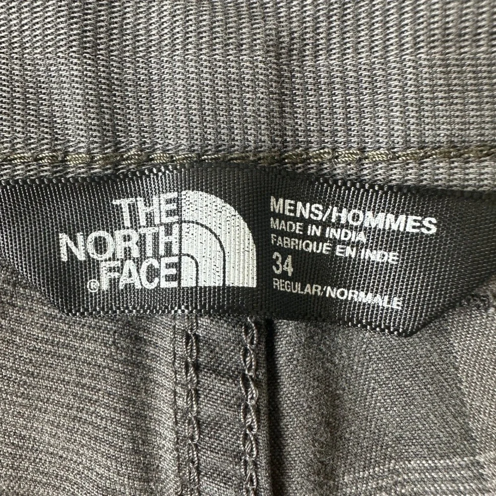 The North Face Narrows Short Mens 34 Gray Striped Stretch Cotton Belt Loops